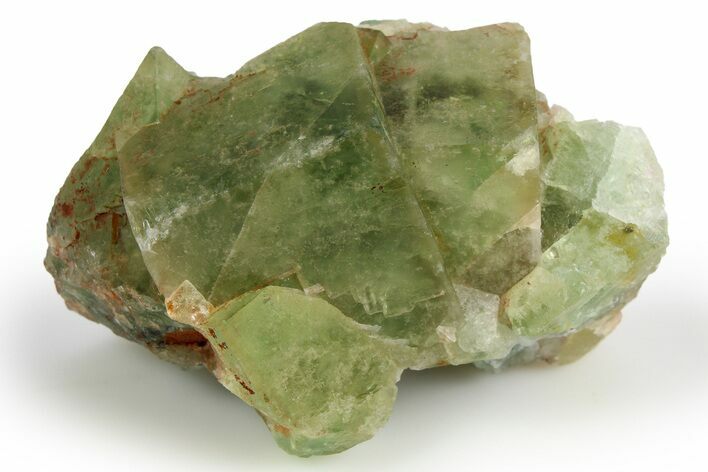 Fluorescent, Green Cubic Fluorite Crystal Cluster - Morocco #253383